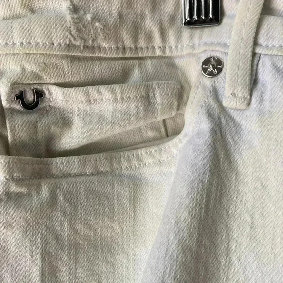True Religion LIV  low rise distressed capri denim size 28 - Picture 4 of 7